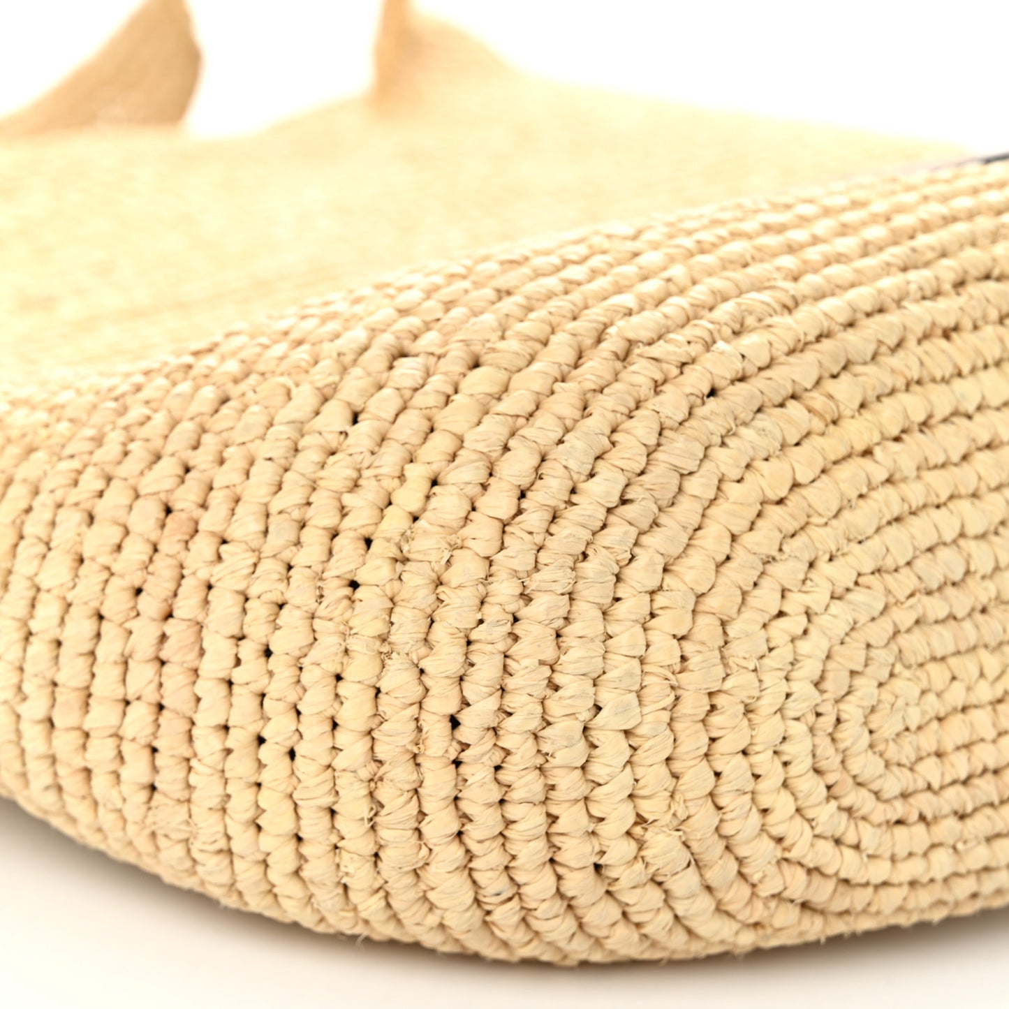 Raffia Mini Slit Tote Bag Natural Tan