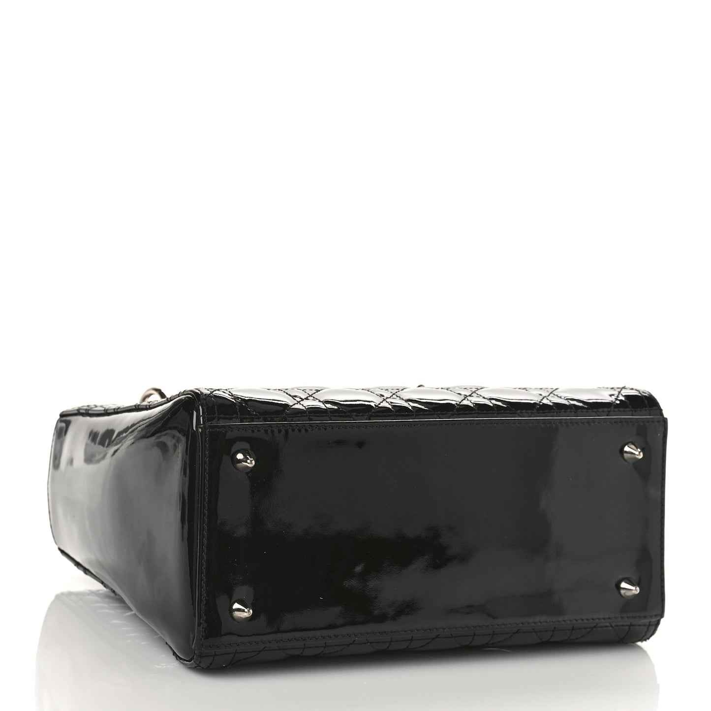 Patent Cannage Medium Lady Dior Black