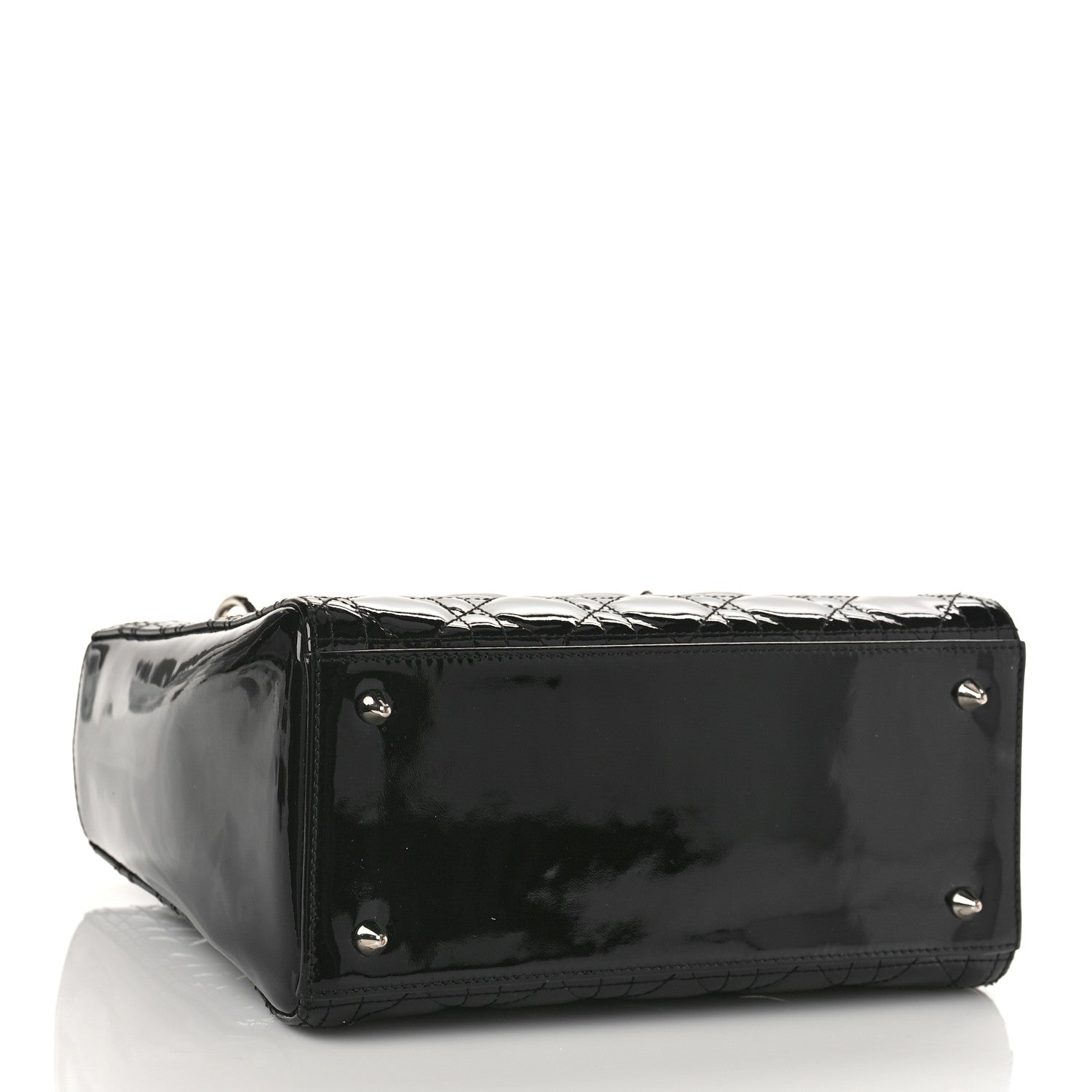 Christian Dior Patent Cannage Medium Lady Dior Black 4 of 9