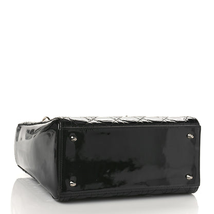 Christian Dior Patent Cannage Medium Lady Dior Black 4 of 9