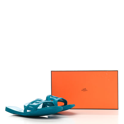 Hermes Rubber Aloha Sandals 39 Bleu Vif 10 of 10