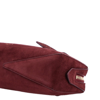Alaia Suede Goatskin Teckel Clutch Rouge Grenat 8 of 9