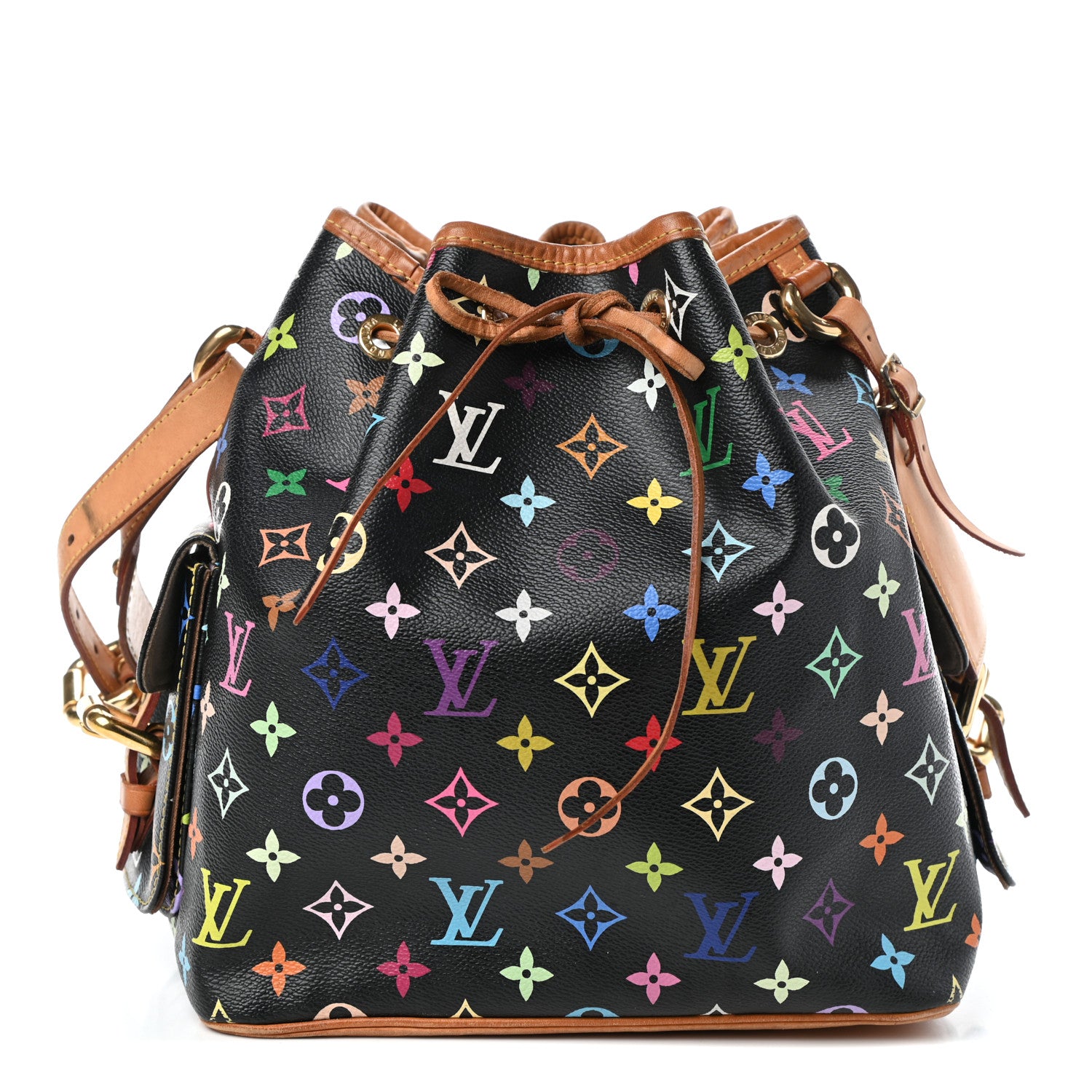 Louis Vuitton Monogram Multicolor Petit Noe Black 1 of 10