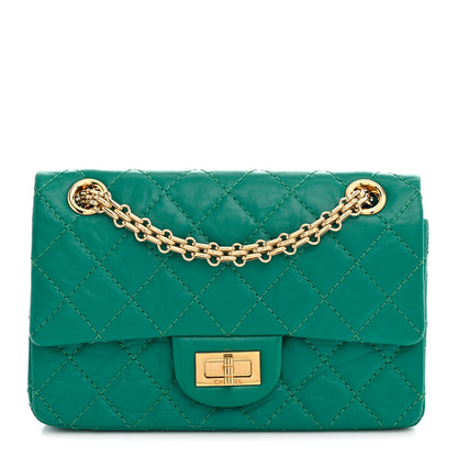 Chanel Aged Calfskin Quilted 2.55 Reissue Mini Flap Green 1 of 10