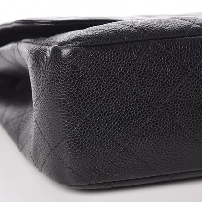 Chanel Caviar Quilted Jumbo Single Flap Black 7 of 10