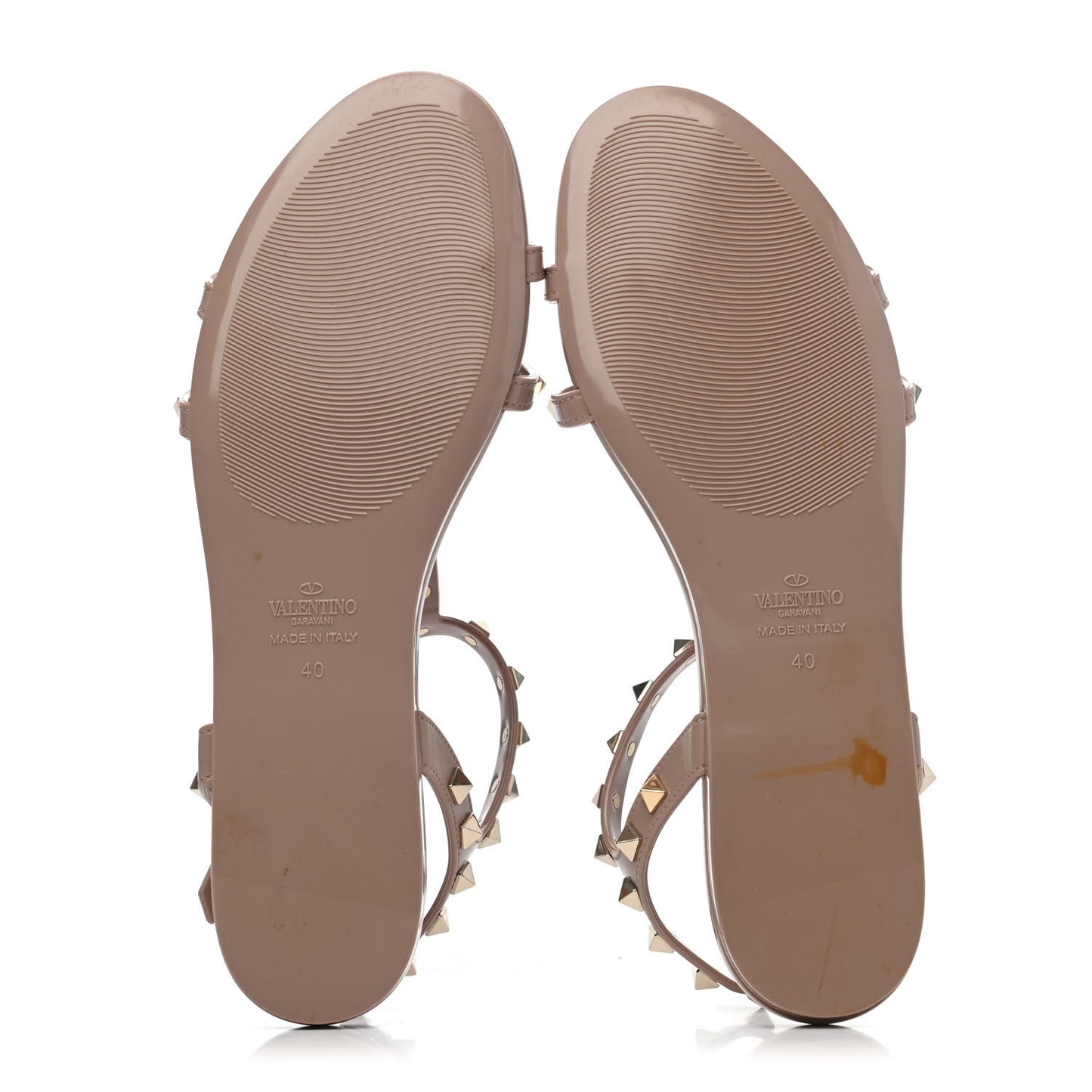 PVC Jelly Rockstud Caged Sandals 40 Poudre