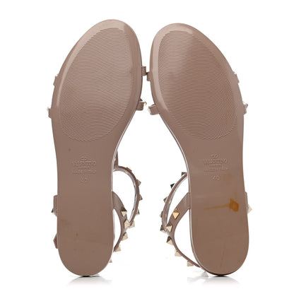 Valentino Garavani PVC Jelly Rockstud Caged Sandals 40 Poudre 4 of 4