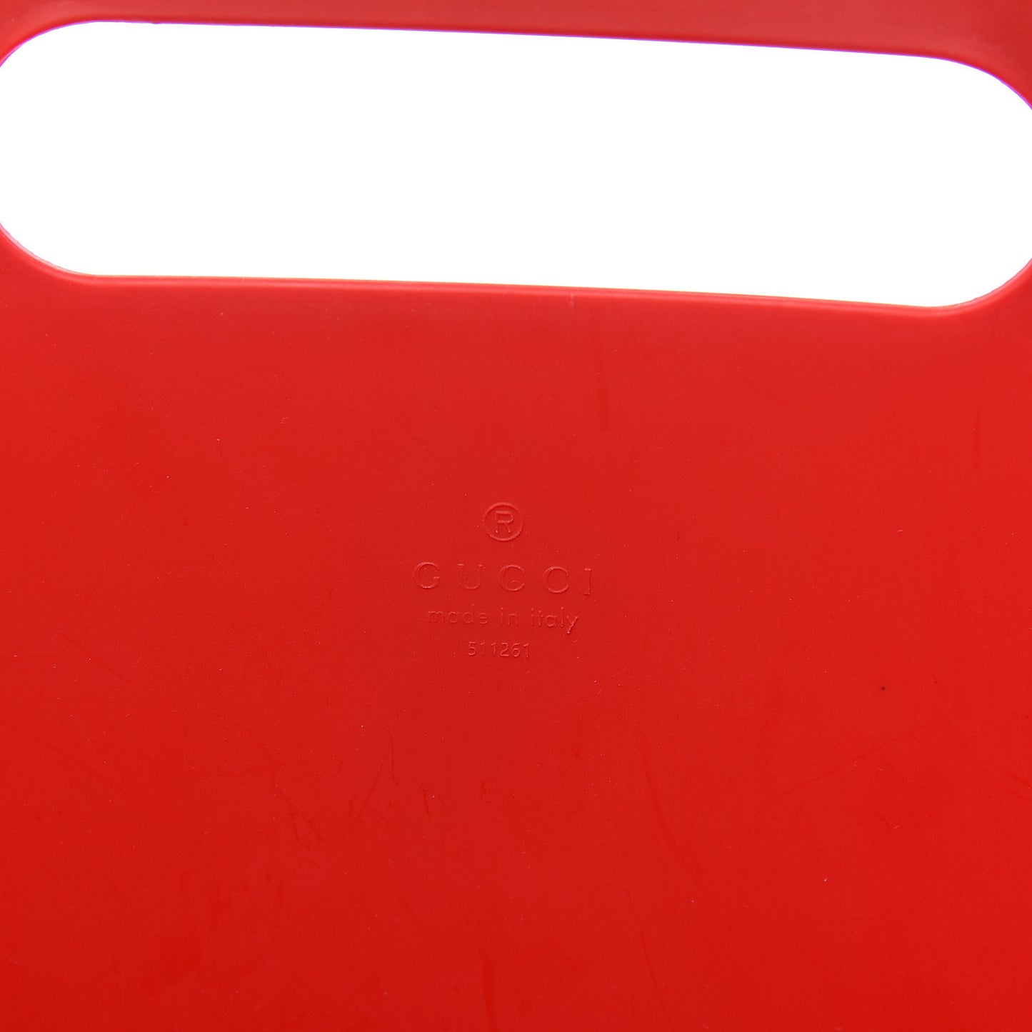 Rubber Oversized Logo Tote Red