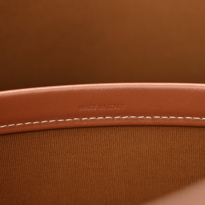 Celine Triomphe Canvas Calfskin Mini Horizontal Cabas Tan 7 of 10