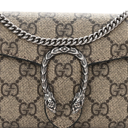 Gucci GG Supreme Monogram Dionysus Chain Clutch Wallet Beige Black 7 of 9