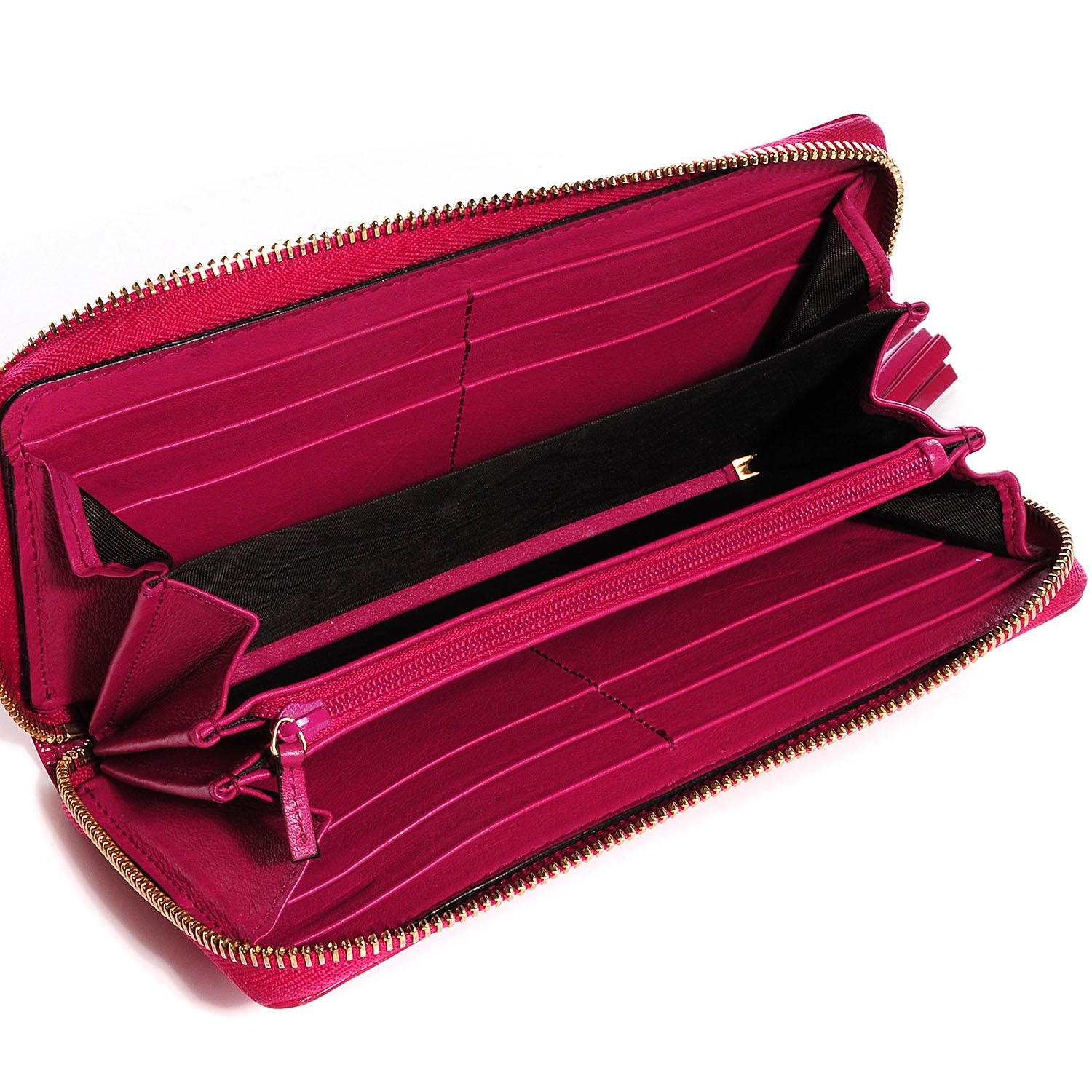 Gucci Patent Soho Zip Around Wallet Bright Bougainvillea 5 of 7