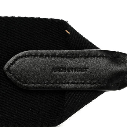 Celine Jacquard Wool Logo Short Strap Black Beige 3 of 6