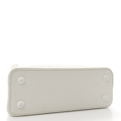 Louis Vuitton Taurillon Mini Capucines Monochrome White 4 of 12