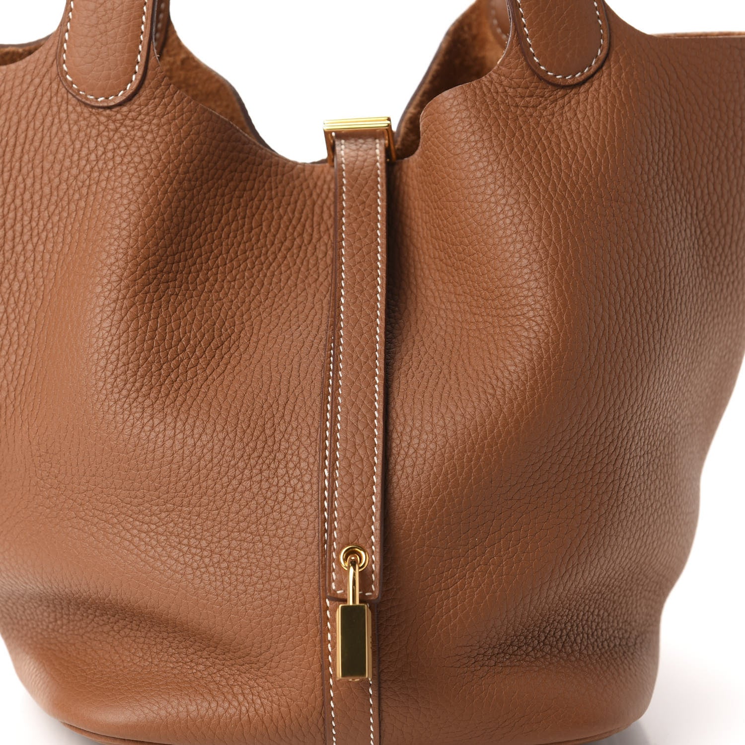 Hermes Taurillon Clemence Picotin Lock 22 MM Gold 10 of 10