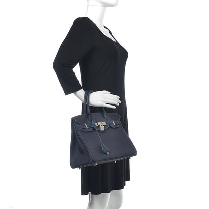 Hermes Togo Horseshoe Birkin 30 Bleu Nuit Bleu Hydra 2 of 30