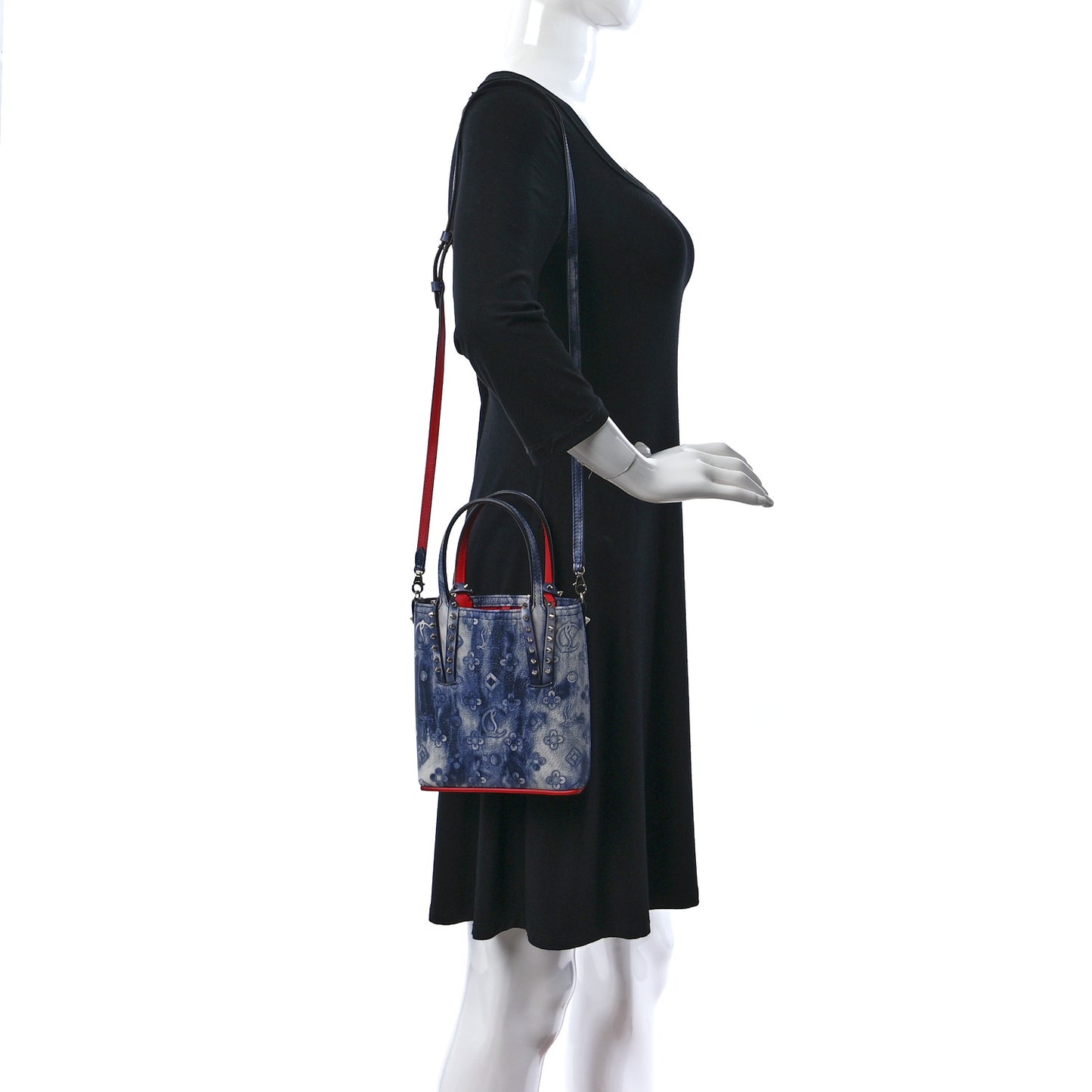 Calfskin Punk Mini North South Cabata Tote Multi