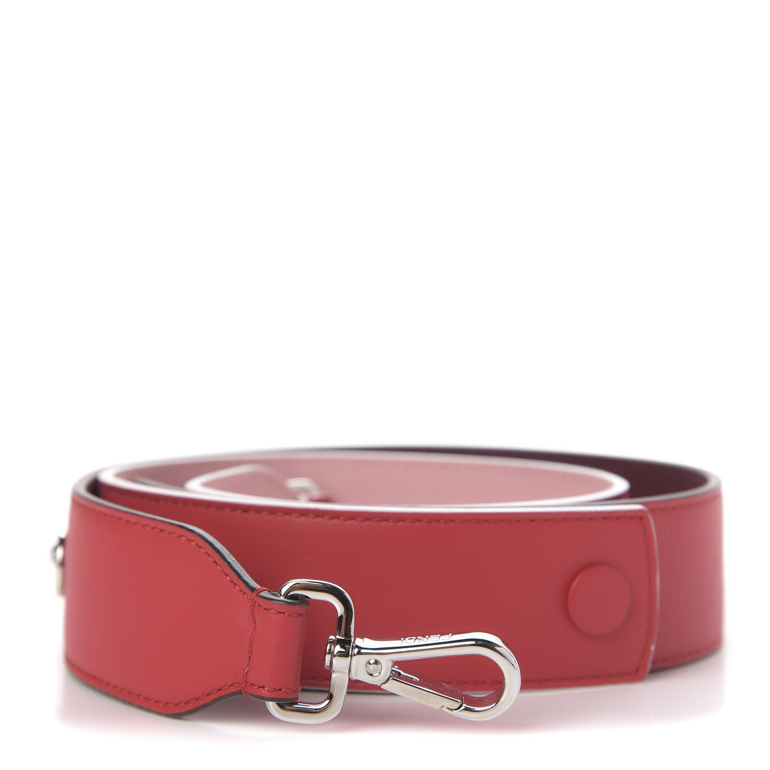 Fendi Calfskin Strap You Red Burgundy Pink 2 of 8