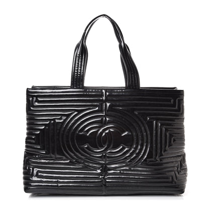 Chanel Vinyl Coco Ming Grand Shopping Tote Black 1 of 7