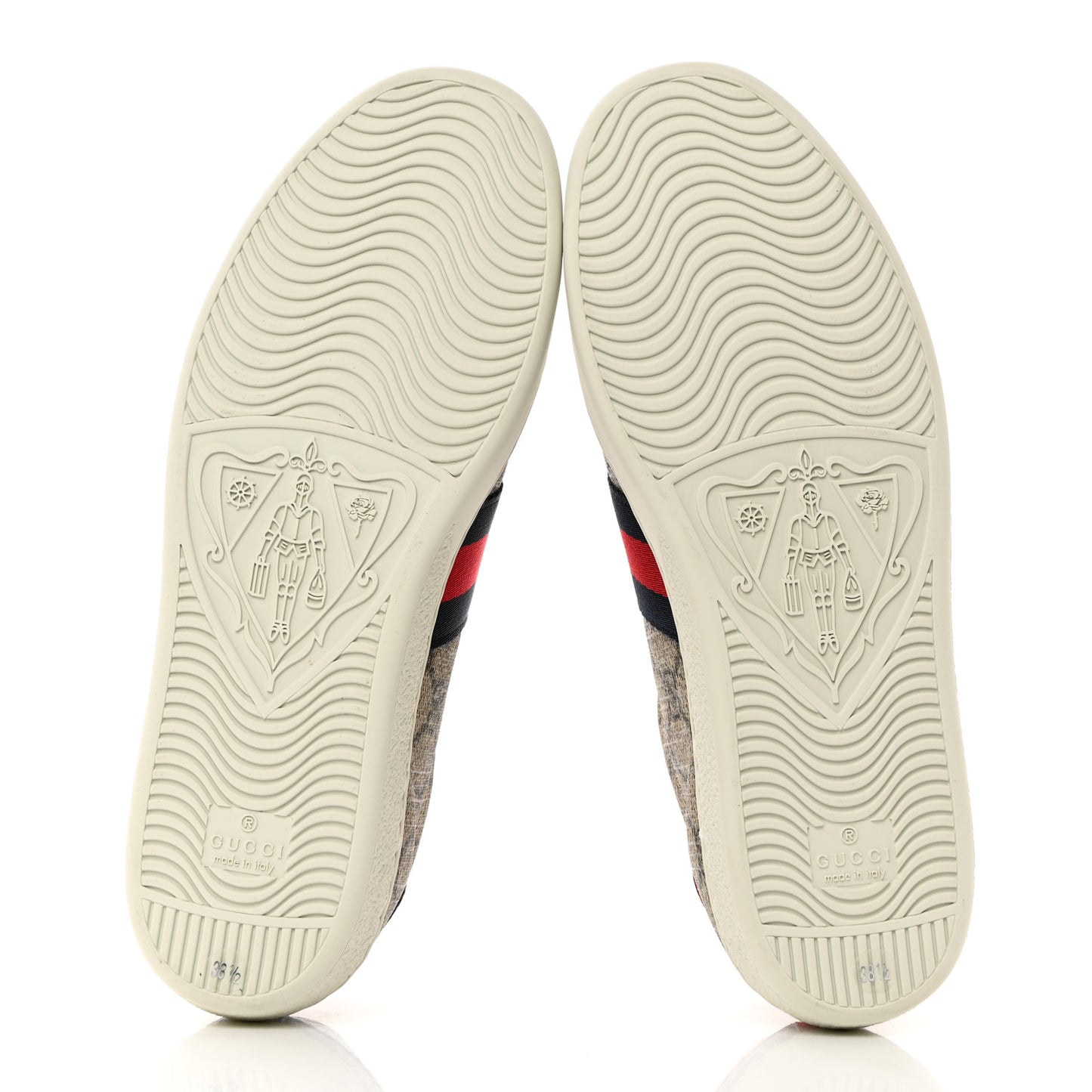 GG Supreme Monogram Womens Ace Low-Top Sneaker 38.5 Beige