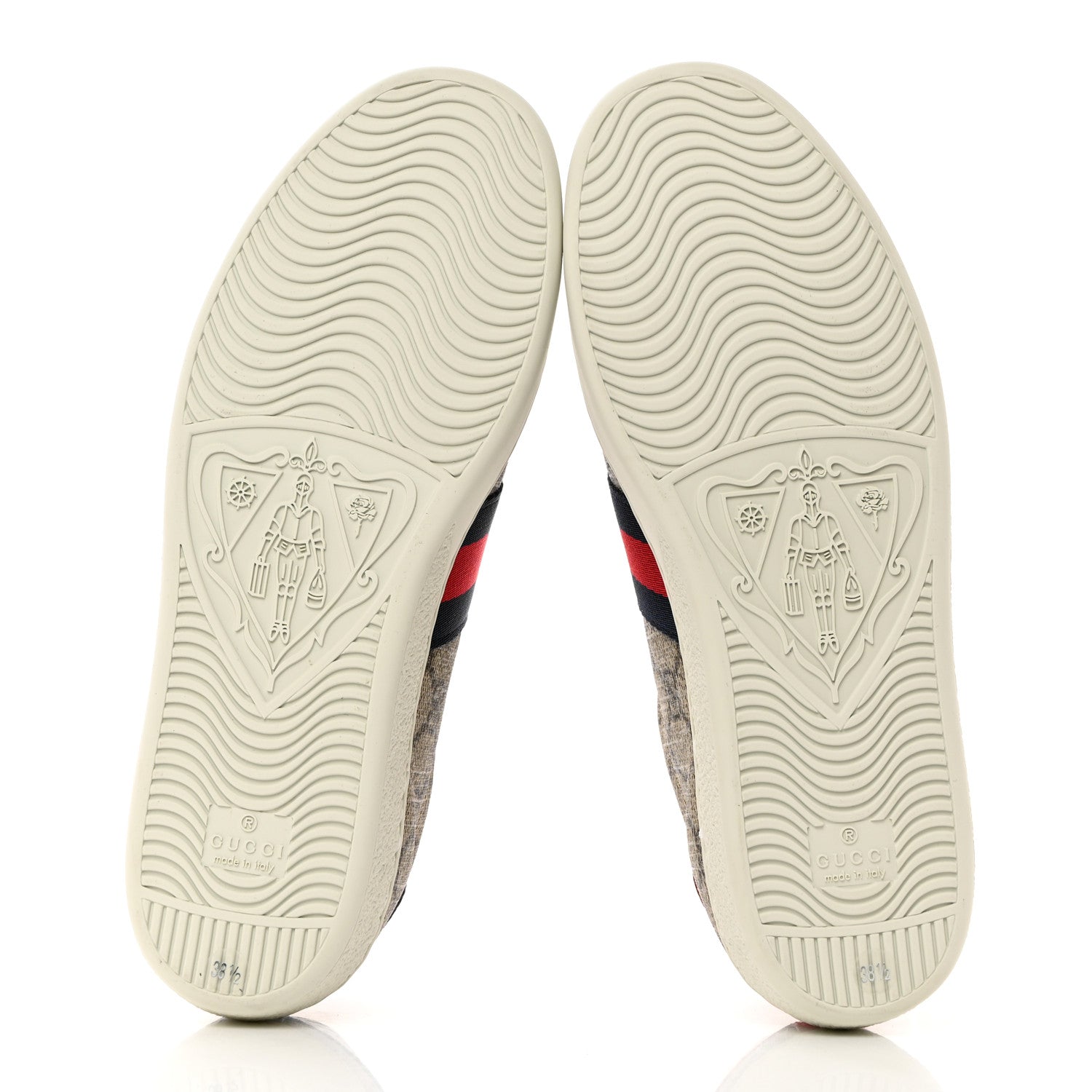 Gucci GG Supreme Monogram Womens Ace Low-Top Sneaker 38.5 Beige 5 of 9