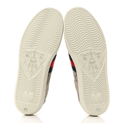Gucci GG Supreme Monogram Womens Ace Low-Top Sneaker 38.5 Beige 5 of 9