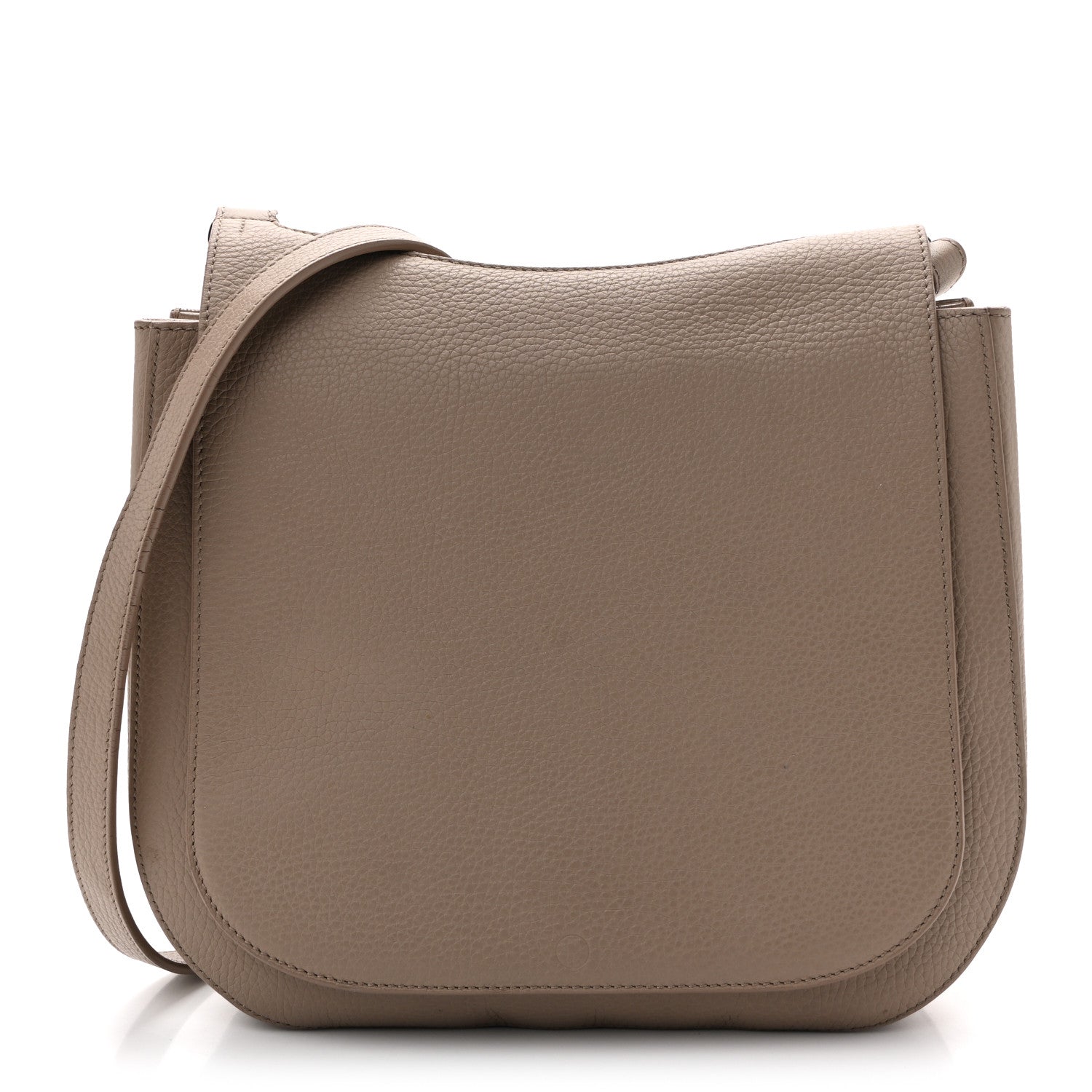 The Row Grained Calfskin Hunting Bag II Stone 1 of 15