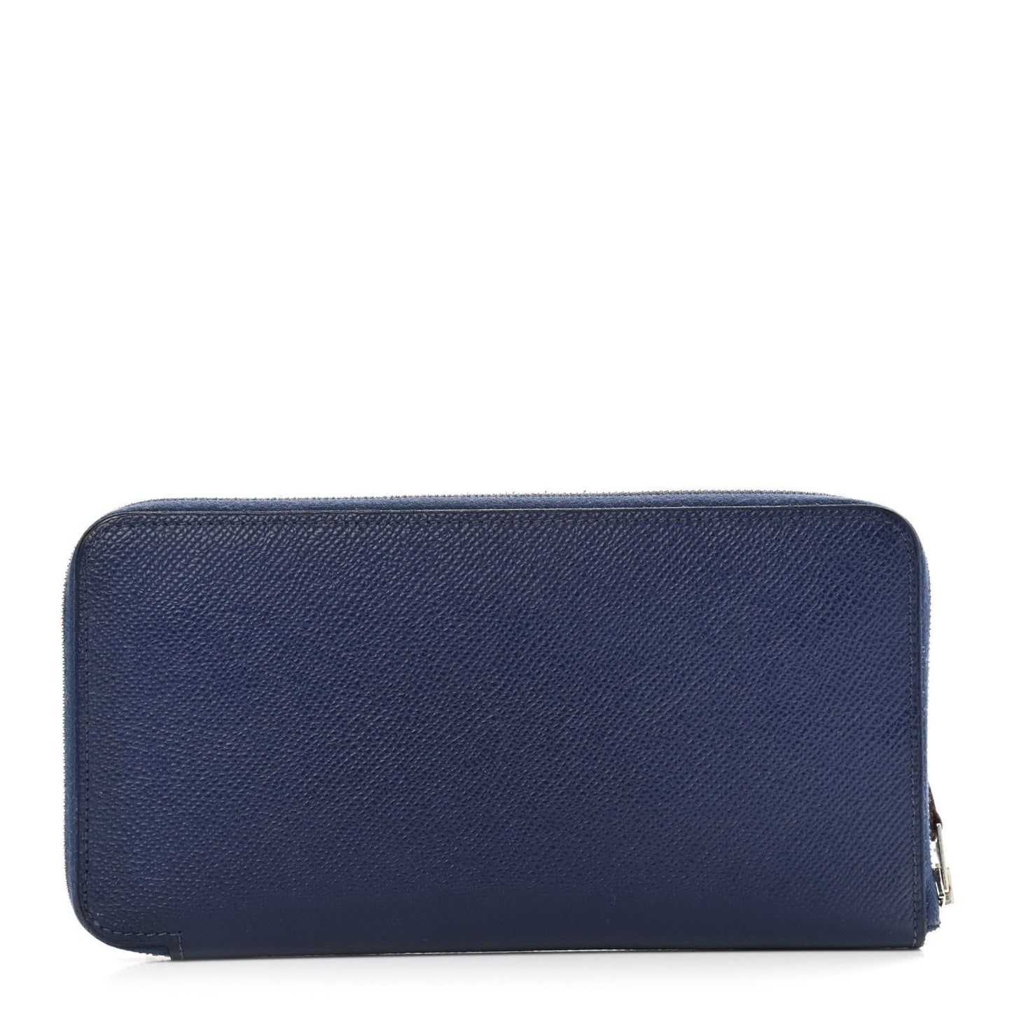 Epsom Silk'In Wallet Bleu Saphir Fauve Lime