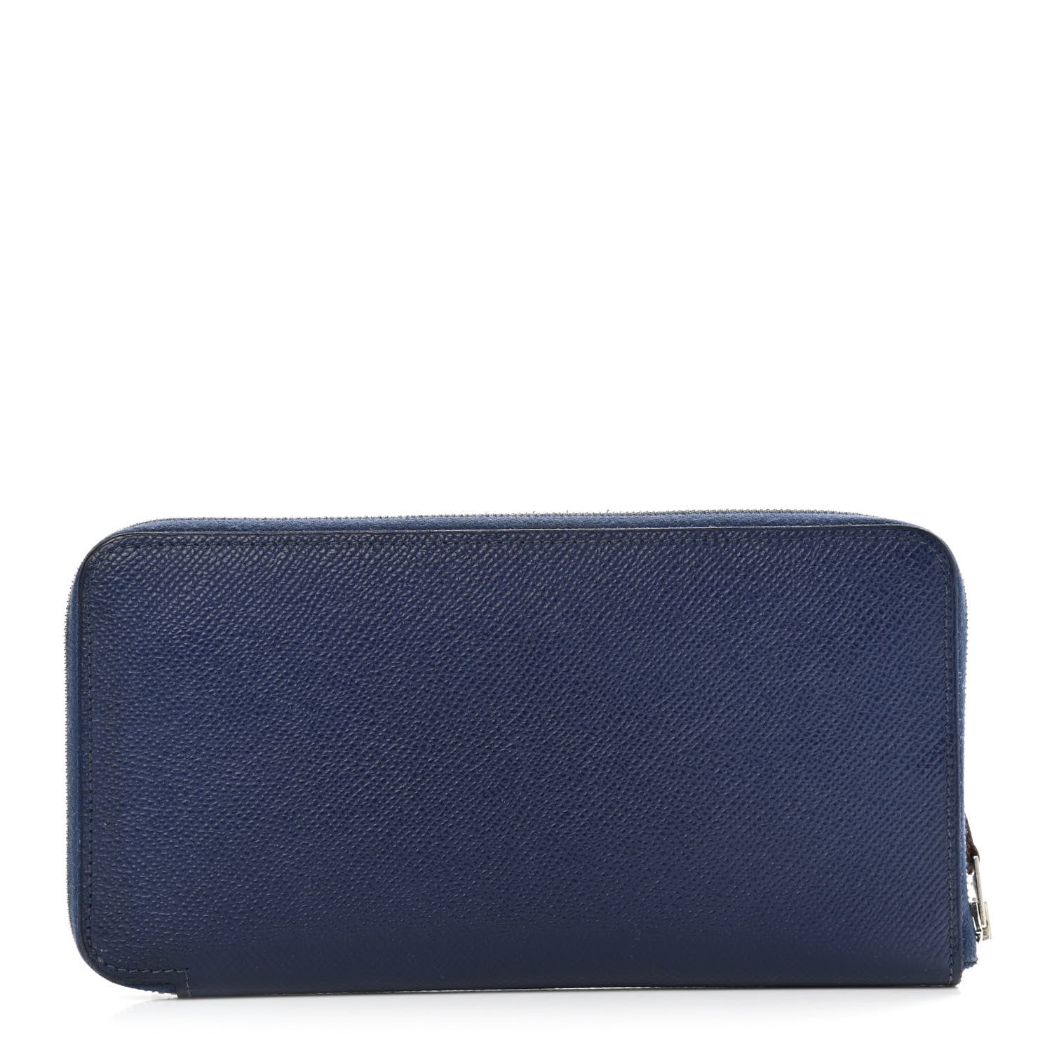 Hermes Epsom Silk'In Wallet Bleu Saphir Fauve Lime 1 of 9