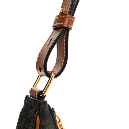 Celine Triomphe Canvas Calfskin Ava Shoulder Bag Tan 10 of 12