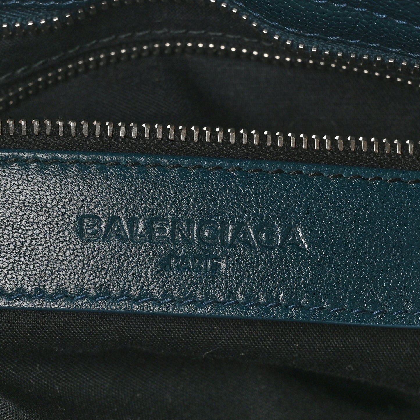 Chevre Gold Metallic Edge Hardware City Bleu Paon