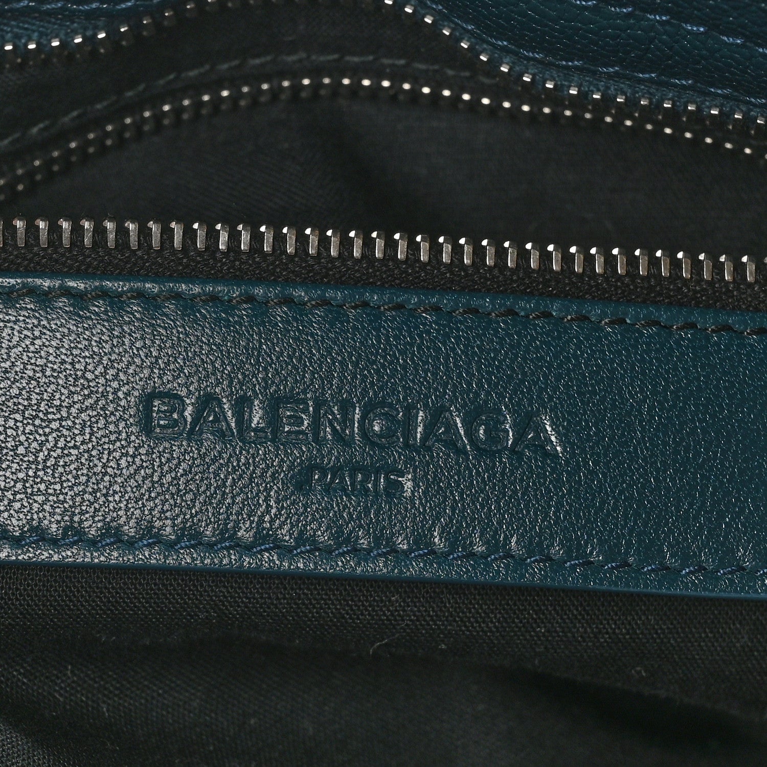 Balenciaga Chevre Gold Metallic Edge Hardware City Bleu Paon 7 of 11