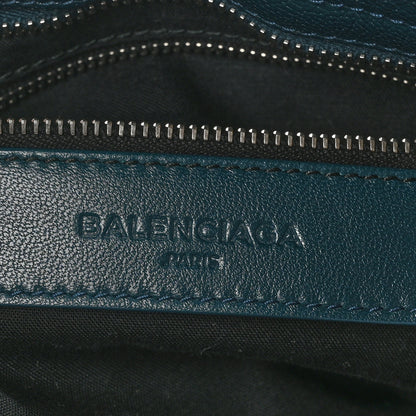 Balenciaga Chevre Gold Metallic Edge Hardware City Bleu Paon 7 of 11