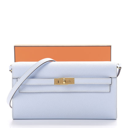 Hermes Epsom Kelly Wallet To Go Bleu Brume 10 of 10