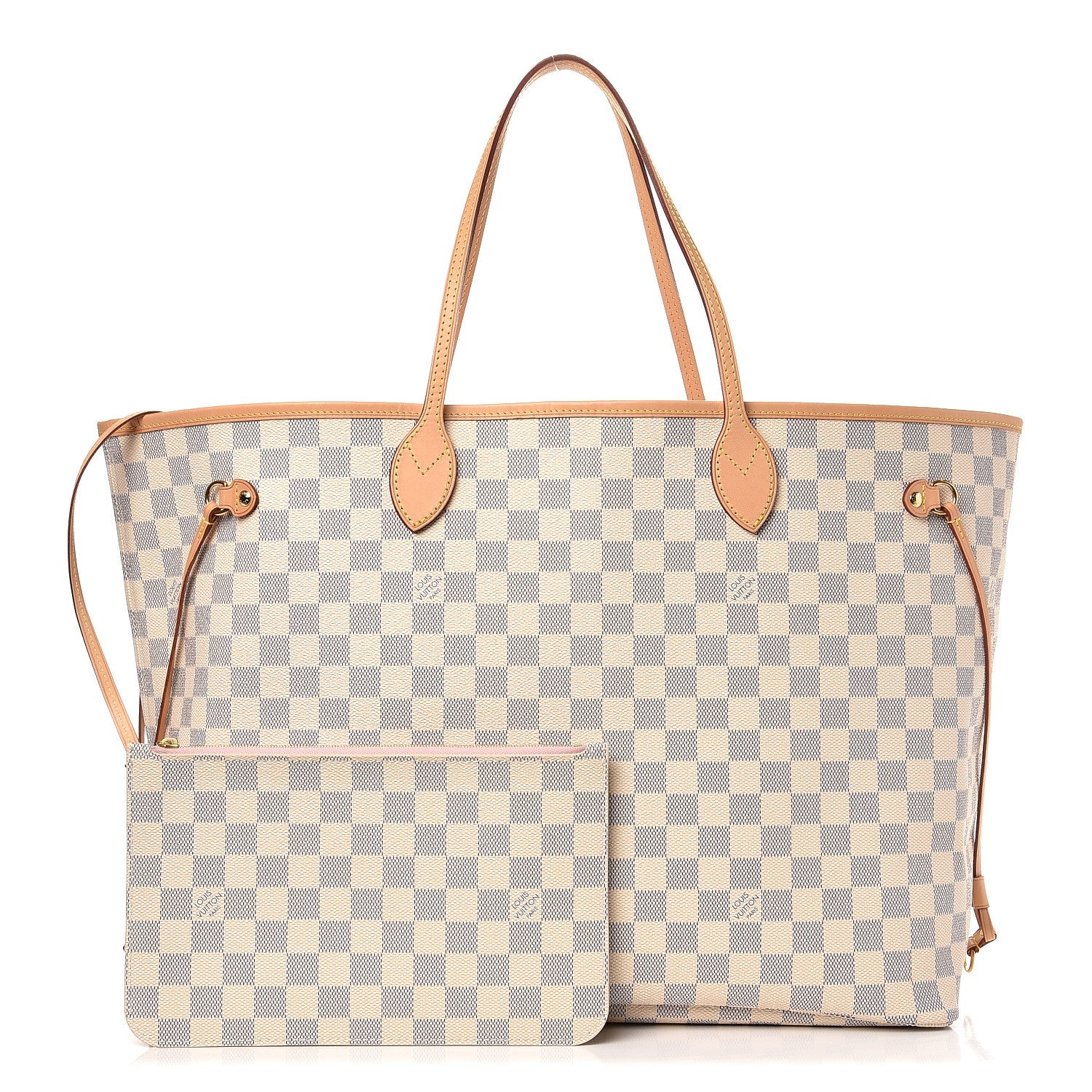 Louis Vuitton Damier Azur Neo Neverfull GM Rose Ballerine 1 of 10