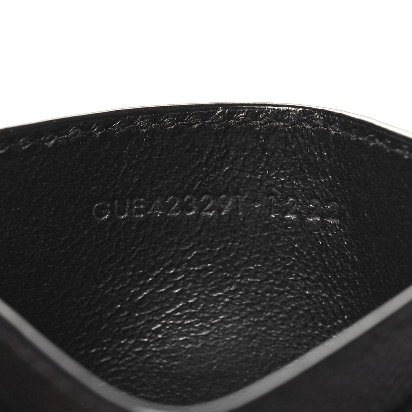 Grain De Poudre Matelasse Chevron Monogram Credit Card Case Black