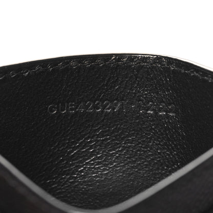Saint Laurent Grain De Poudre Matelasse Chevron Monogram Credit Card Case Black 7 of 8