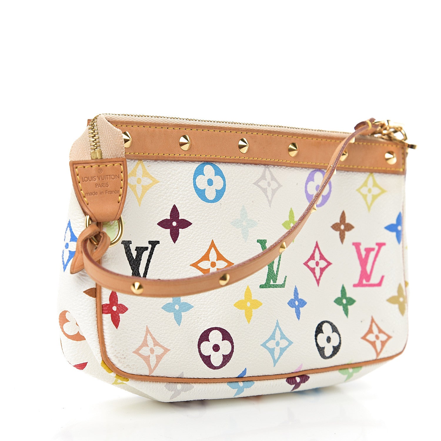 Louis Vuitton Monogram Multicolor Pochette Accessories White 2 of 9
