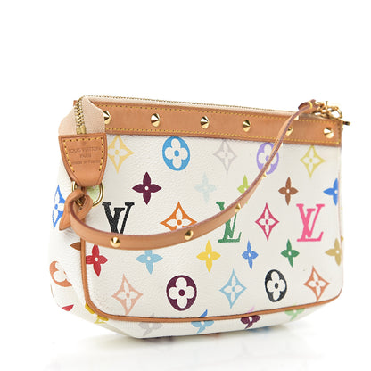 Louis Vuitton Monogram Multicolor Pochette Accessories White 2 of 9