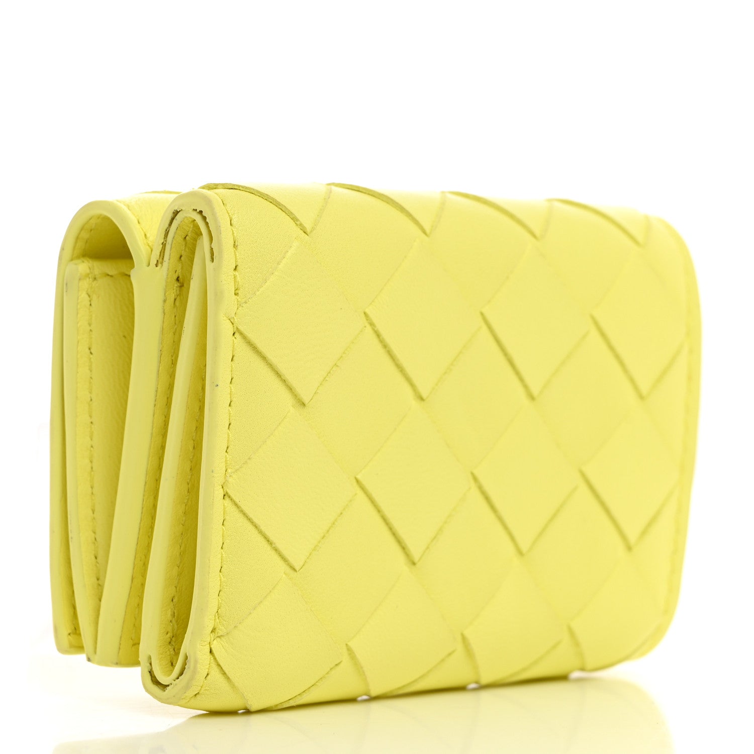 Bottega Veneta Nappa Intrecciato Trifold Wallet Kiwi 3 of 9