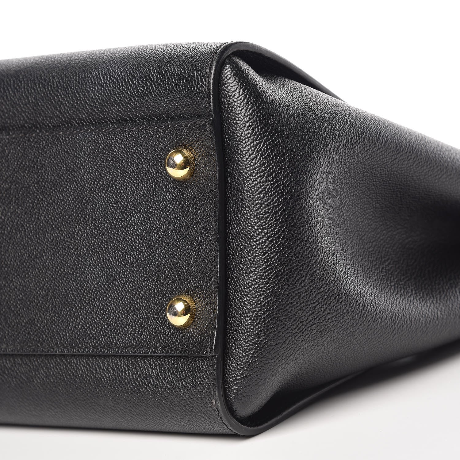 Burberry Soft Grain Calfskin Medium Buckle Tote Black 13 of 16