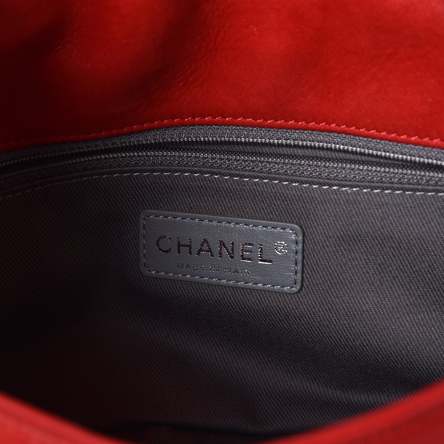 Chanel Iridescent Calfskin Diamond Stitch Flap Red 6 of 12
