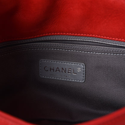 Chanel Iridescent Calfskin Diamond Stitch Flap Red 6 of 12
