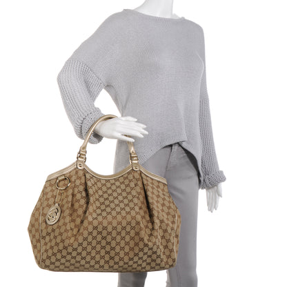 Gucci Monogram Large Sukey Tote Beige Champagne 2 of 7