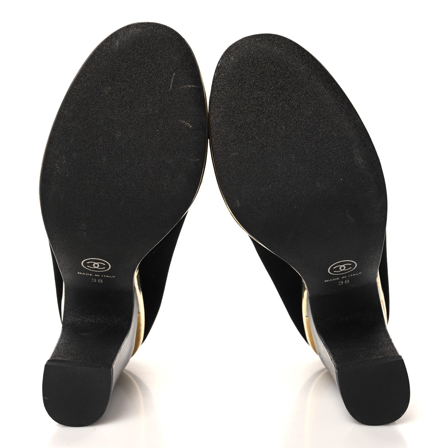 Chanel Velvet Satin Cap Toe Pearl Pumps 38 Black 5 of 8