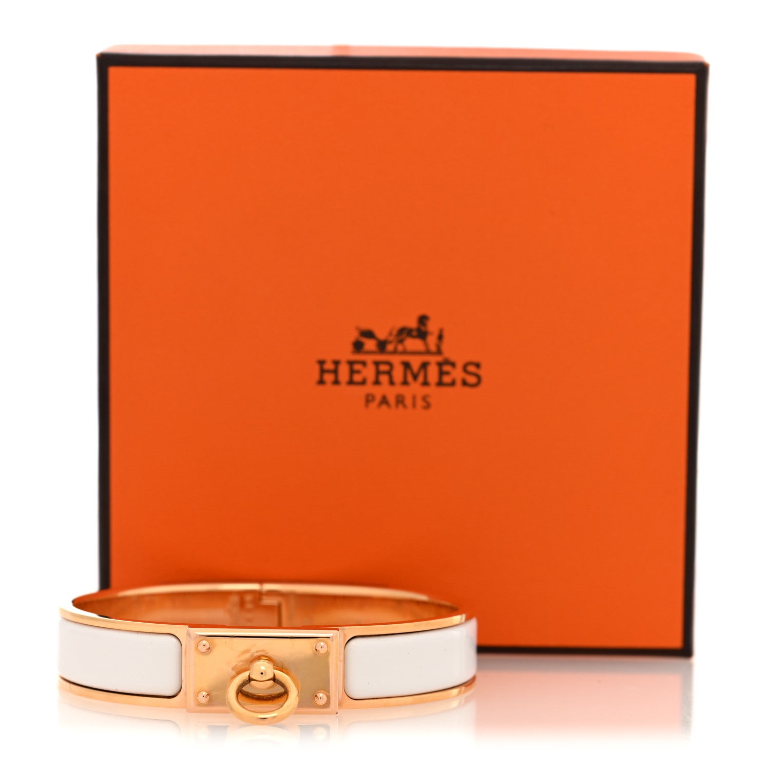 Hermes Enamel Clic Anneau Bracelet PM Craie 5 of 5