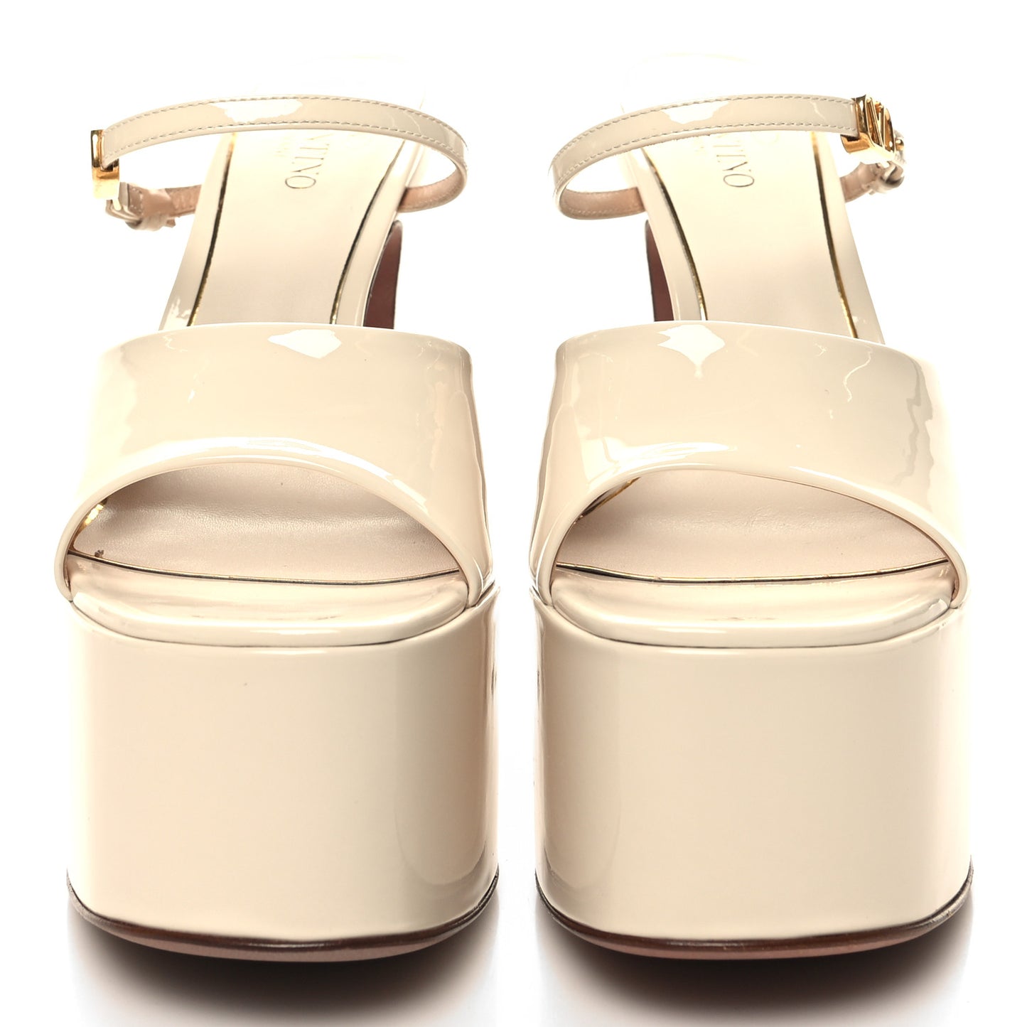 Patent Tan-Go 55/155mm Platform Slide Sandals 37 Light Ivory