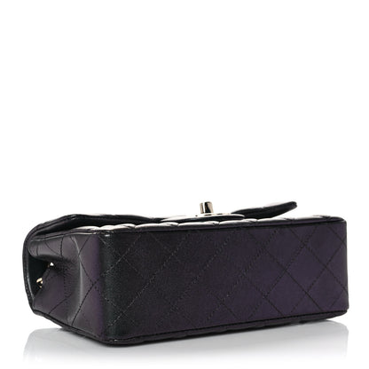 Chanel Iridescent Lambskin Quilted Mini Rectangular Flap Black 4 of 14