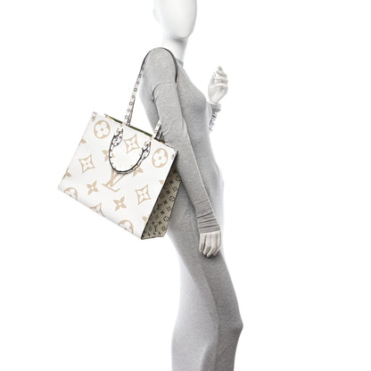 Louis Vuitton Monogram Giant Onthego GM Kaki Beige 2 of 9