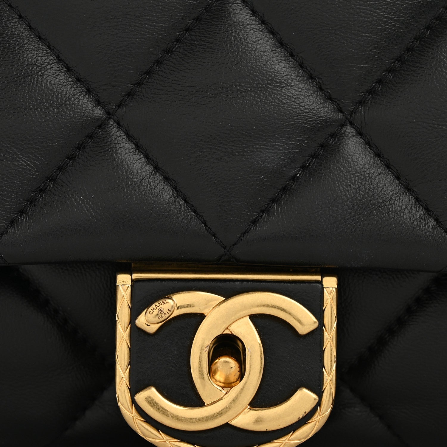 Chanel Lambskin Quilted Mini Flap Black 12 of 13