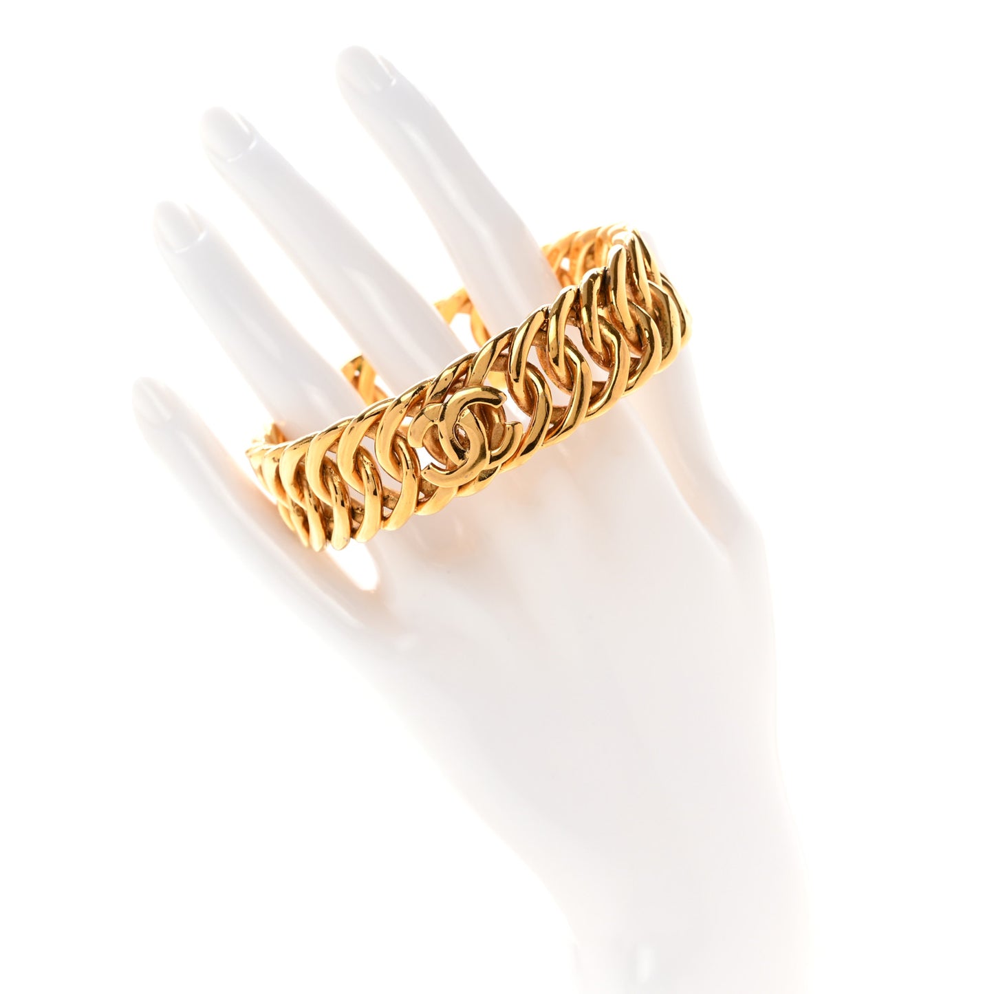 CC Chain Wide Bracelet Gold